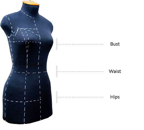 Measurements-of-bust-waist-hips